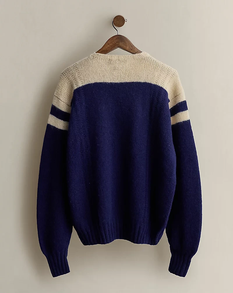 1997 Hand-Knit Crest Sweater - Size XL