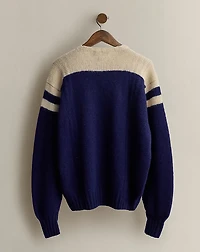 1997 Hand-Knit Crest Sweater - Size XL