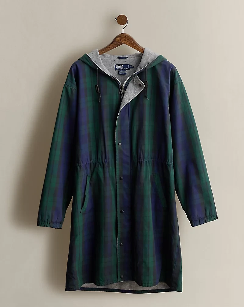 1992 Plaid Hooded Coat - Size S