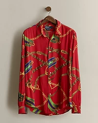 2005 Equestrian-Print Shirt - Size XL