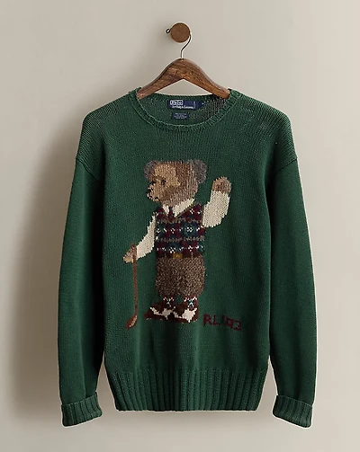 1992 Hand-Knit Bear Sweater - Size M