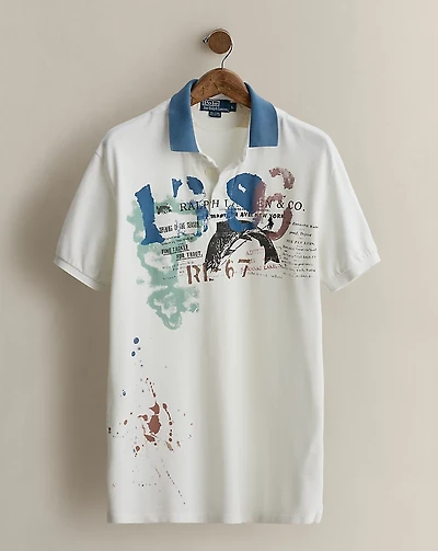 2007 Graphic Mesh Polo Shirt - Size L