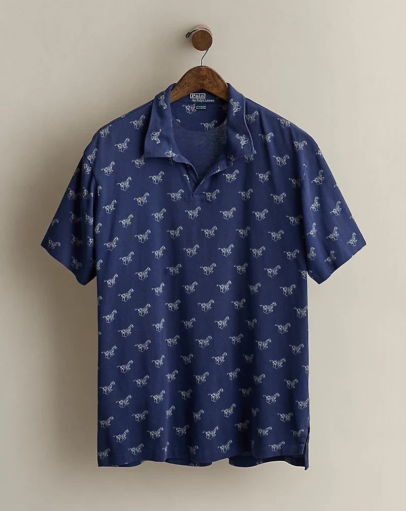 2003 Zebra-Print Polo Shirt - Size XL