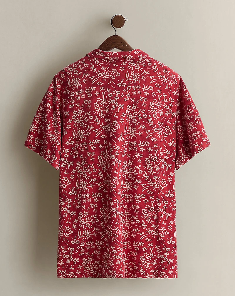 2003 Floral-Print Polo Shirt - Size XL