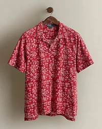 2003 Floral-Print Polo Shirt - Size XL