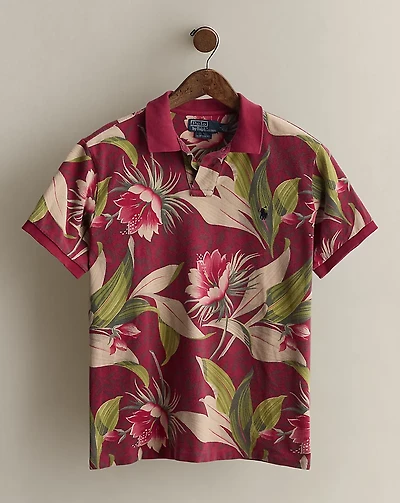 2011 Floral-Print Polo Shirt - Size L