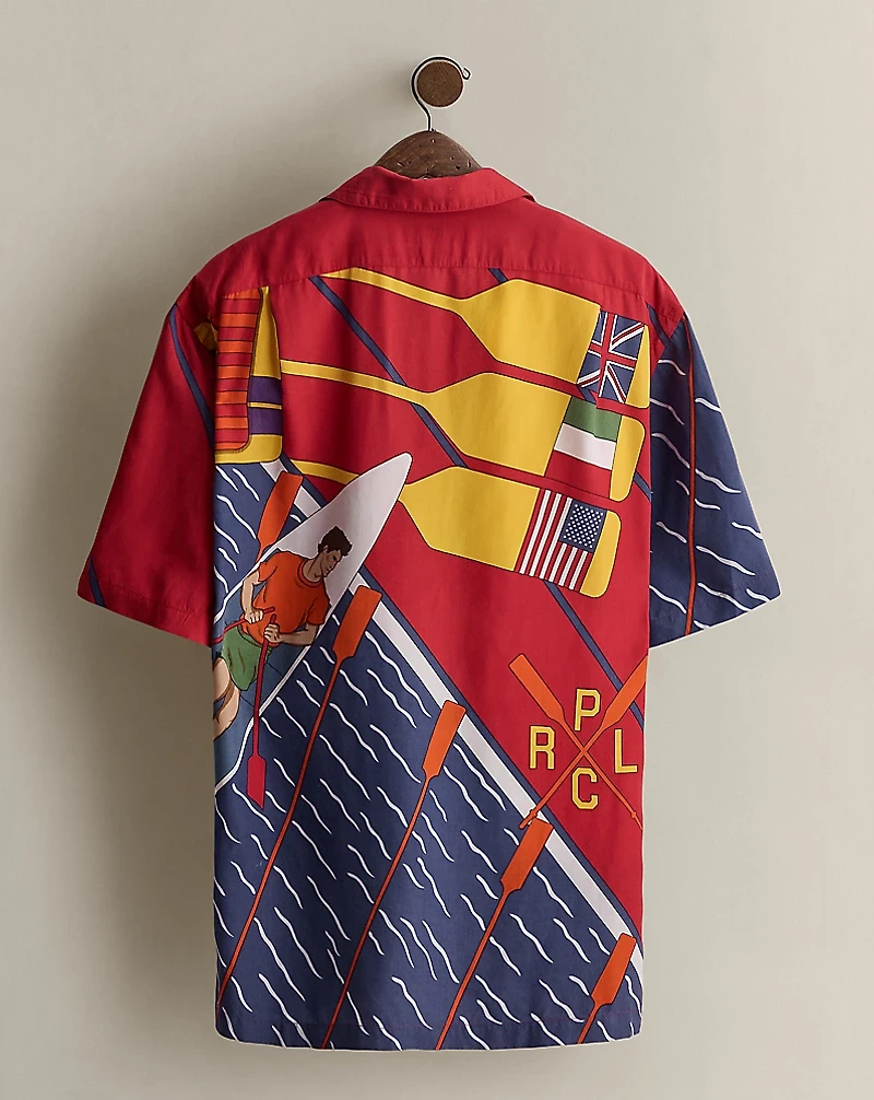 c. 1990 Print Camp Shirt - Size M