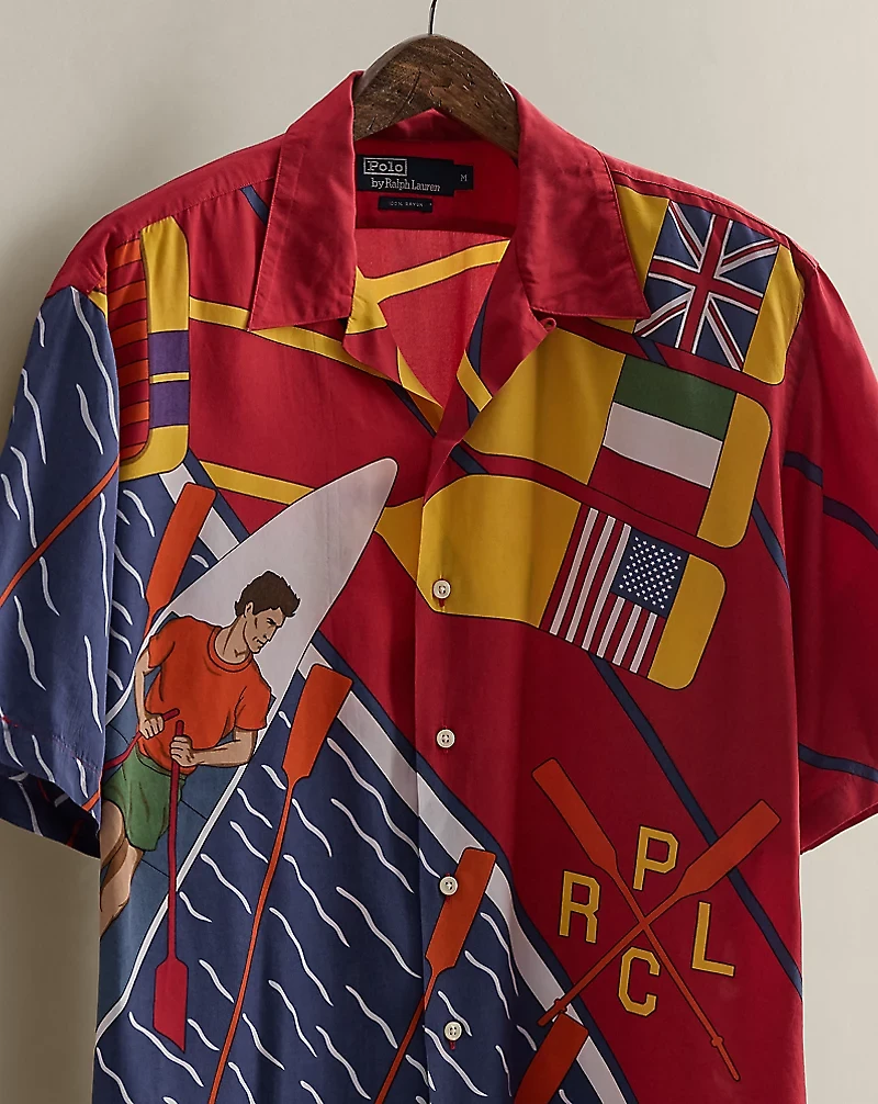 c. 1990 Print Camp Shirt - Size M