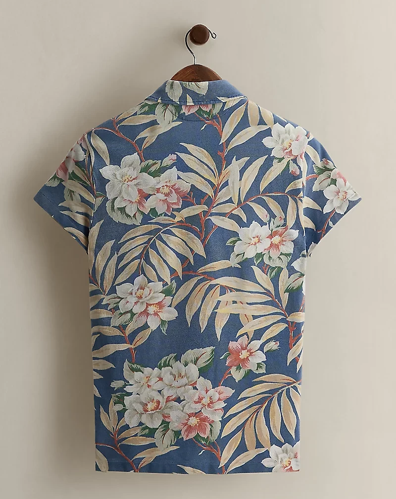 2011 Floral-Print Polo Shirt - Size S