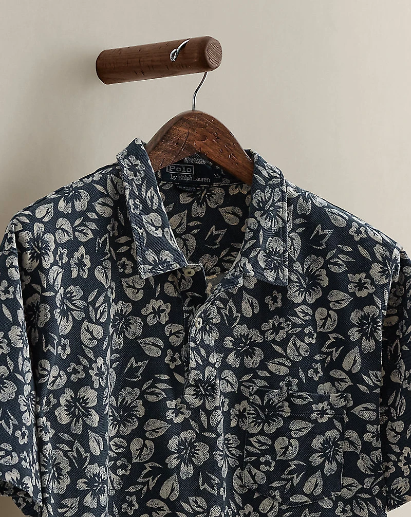 c. 2000 Floral-Print Polo