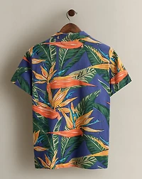 2010 Floral-Print Polo Shirt
