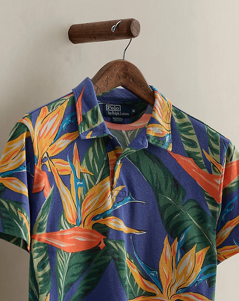 2010 Floral-Print Polo Shirt