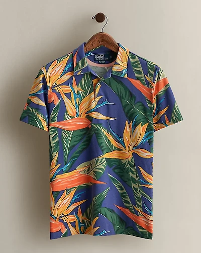 2010 Floral-Print Polo Shirt