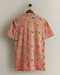 2000 Tropical-Print Polo Shirt - Size M