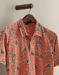 2000 Tropical-Print Polo Shirt - Size M