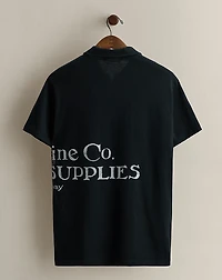 2008 Nautical-Print Polo Shirt - Size M