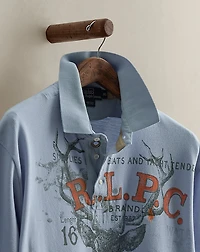 2007 Deer-Print Polo Shirt - Size XL