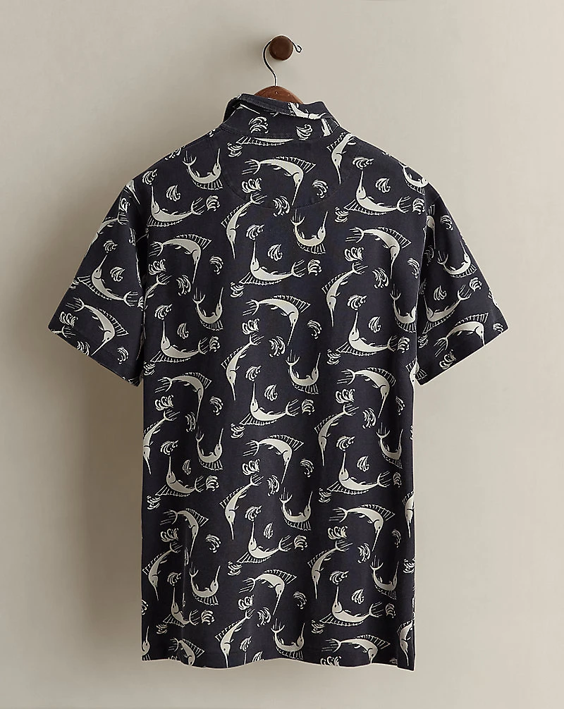2000 Marlin-Print Polo Shirt