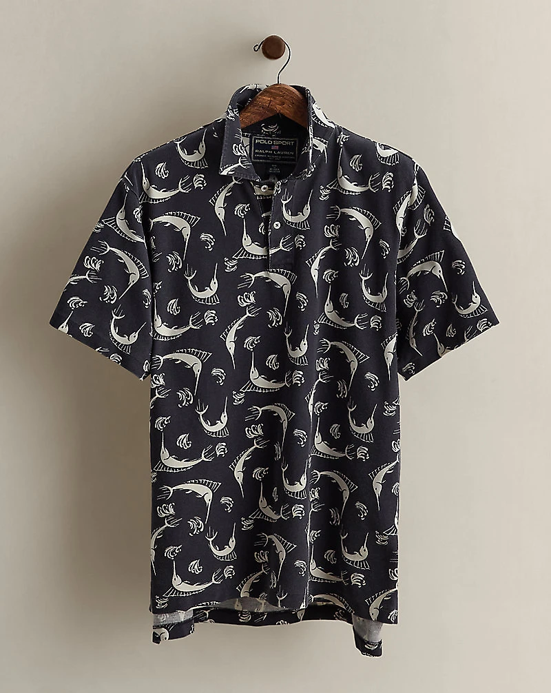 2000 Marlin-Print Polo Shirt
