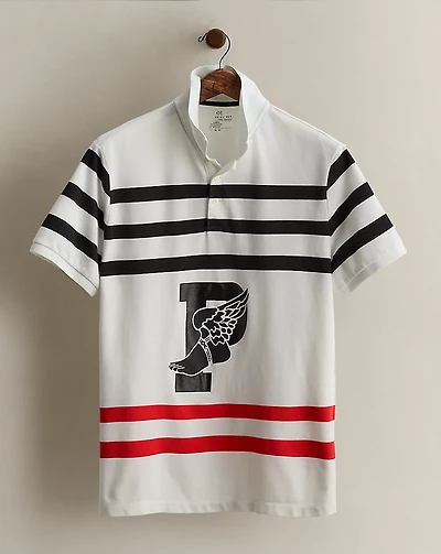 2019 P-Wing Striped Polo Shirt - Size L