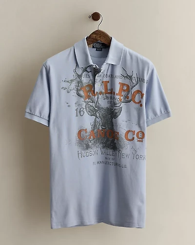 2007 Deer-Print Polo Shirt - Size M