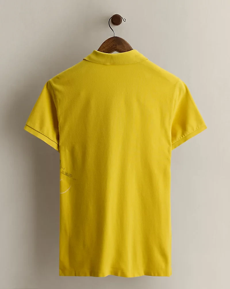 2008 Swordfish-Print Polo Shirt - Size M