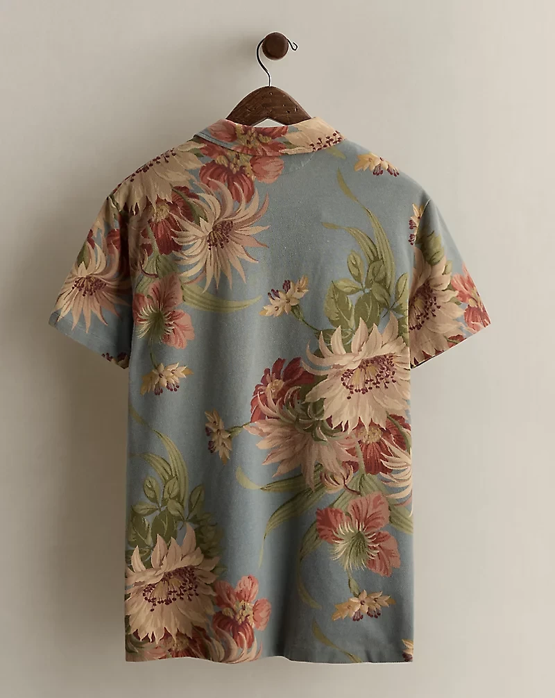 2011 Floral-Print Polo Shirt - Size L