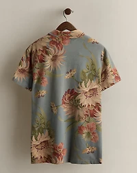 2011 Floral-Print Polo Shirt - Size L