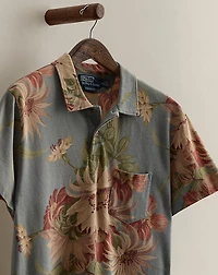 2011 Floral-Print Polo Shirt - Size L