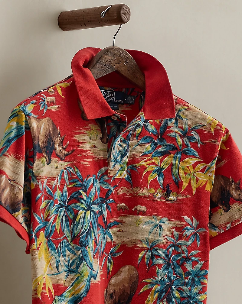 2020 Rhino-Print Polo Shirt - Size M