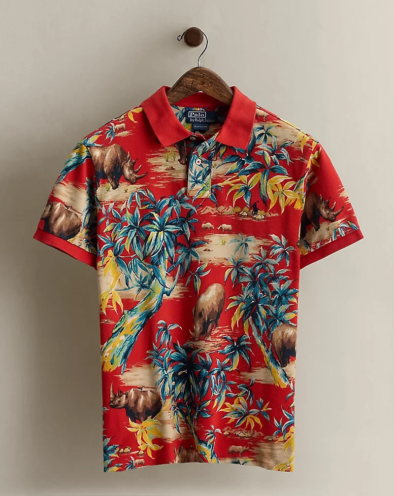 2020 Rhino-Print Polo Shirt - Size M