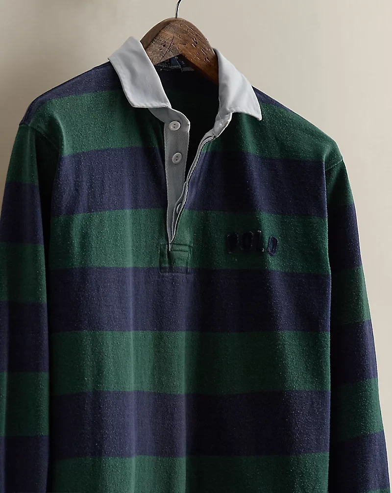 1998 Logo Striped Rugby Shirt - Size S