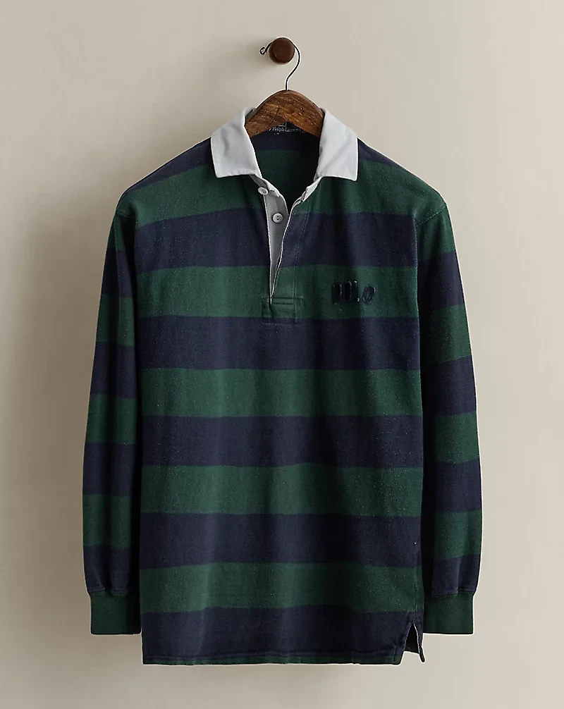 1998 Logo Striped Rugby Shirt - Size S