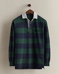 1998 Logo Striped Rugby Shirt - Size S