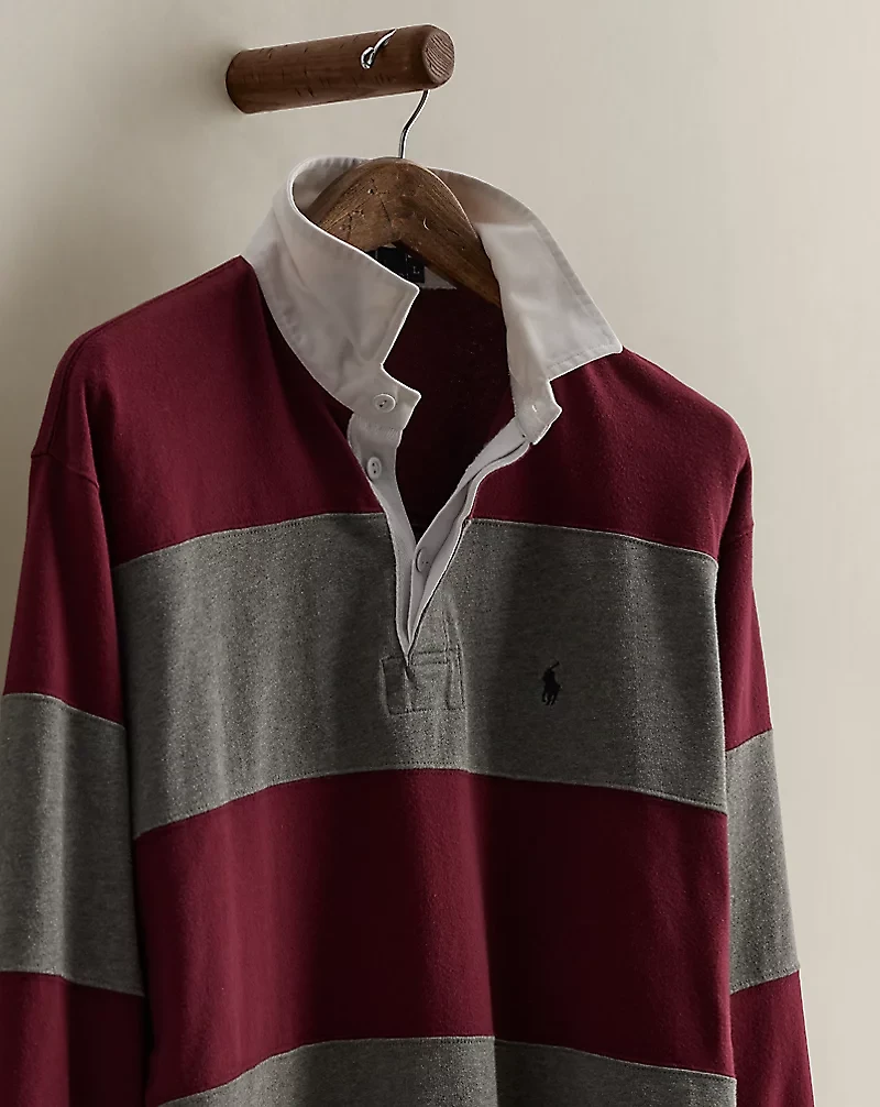 c. 2000 Striped Rugby Shirt - Size L