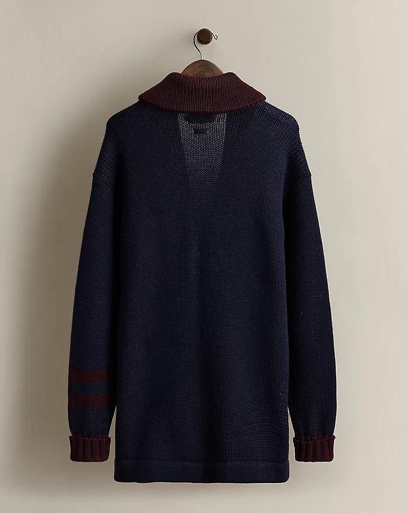 1988 Crest Wool Cardigan - Size L