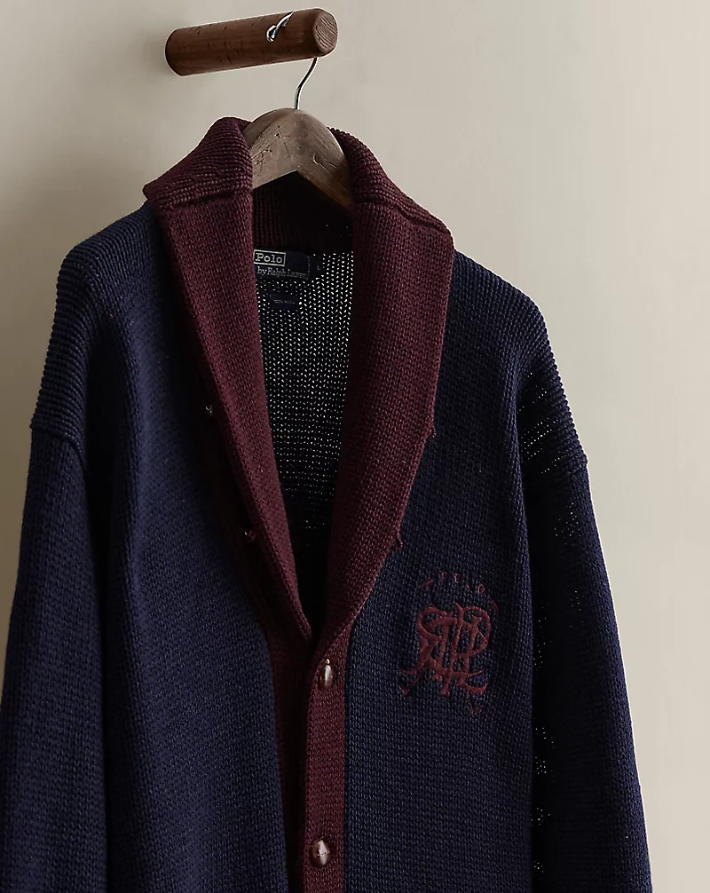 1988 Crest Wool Cardigan - Size L