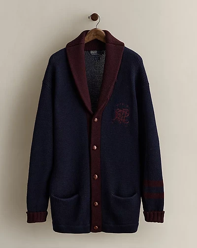 1988 Crest Wool Cardigan - Size L
