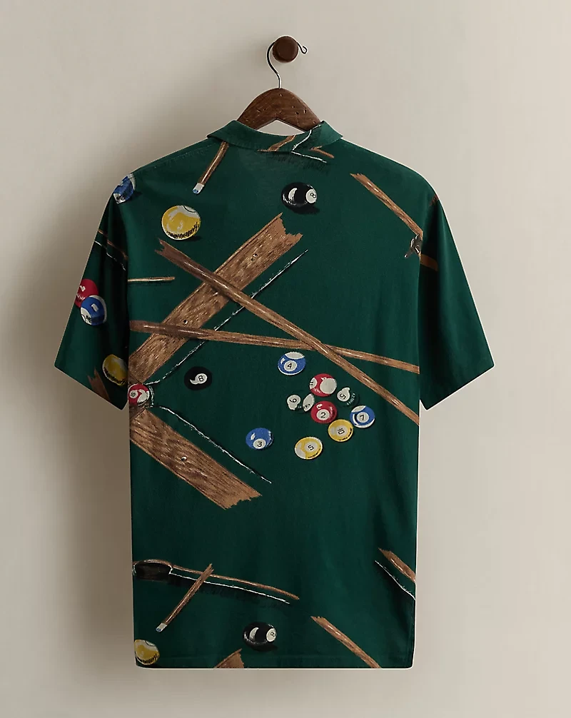 1992 Billiards-Print Polo Shirt - Size M