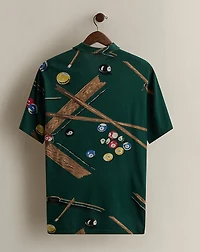 1992 Billiards-Print Polo Shirt - Size M