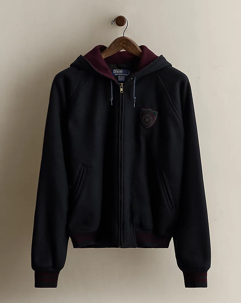 c. 1989 Wool Hooded Jacket - Size M