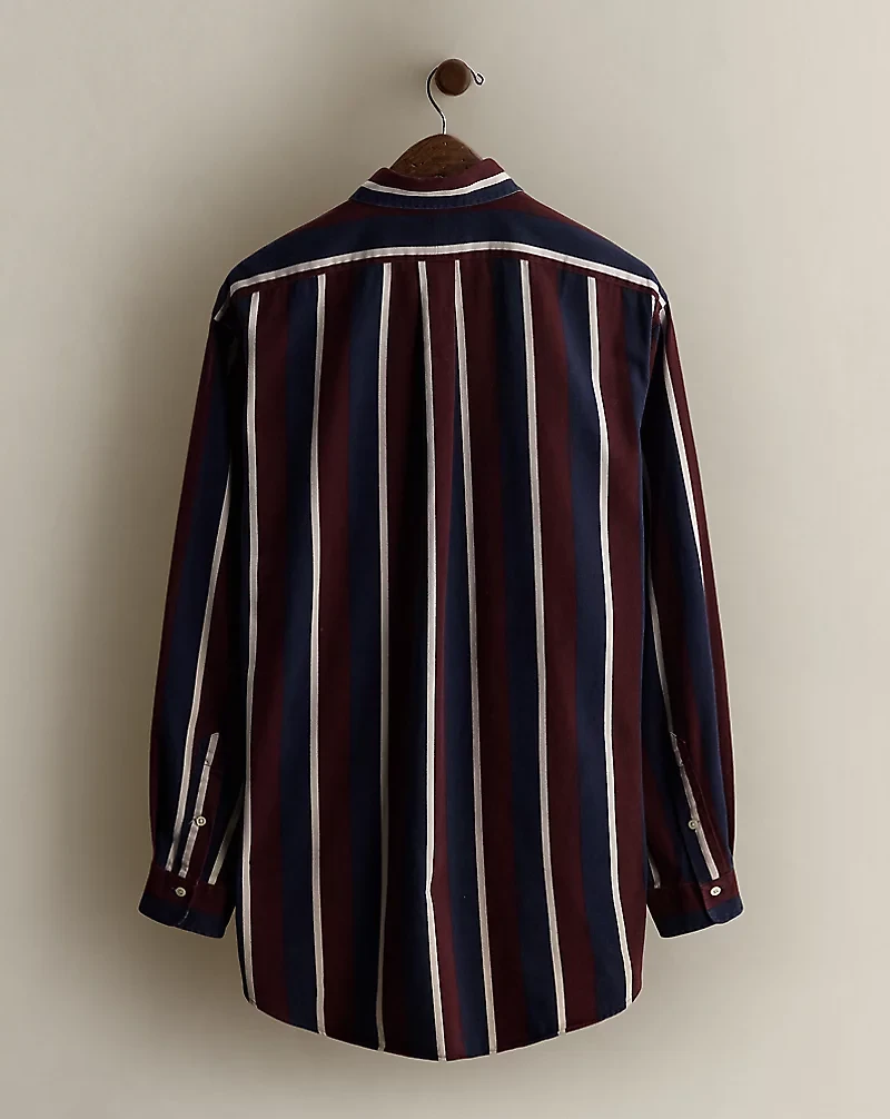 c. 1998 Crest Striped Shirt - Size L
