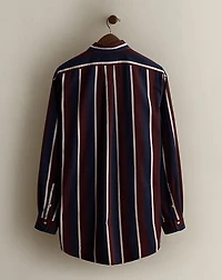 c. 1998 Crest Striped Shirt - Size L