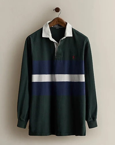 Vintage Striped Rugby Shirt - Size L
