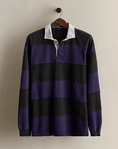 Vintage Striped Rugby Shirt - Size L