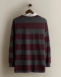 1998 Logo Striped Rugby Shirt - Size L