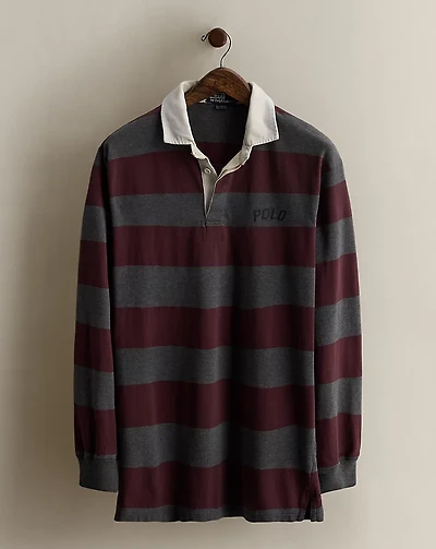 1998 Logo Striped Rugby Shirt - Size L