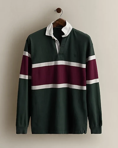 Vintage Striped Rugby Shirt - Size S