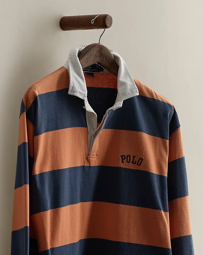1997 Logo Striped Rugby Shirt - Size L