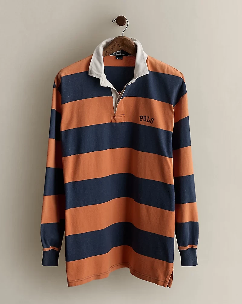 1997 Logo Striped Rugby Shirt - Size L
